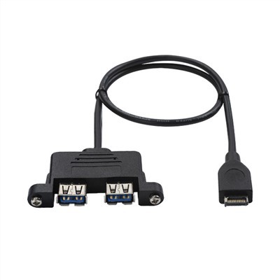 Doub USB 3.0 AF Pou Kalite E Kab