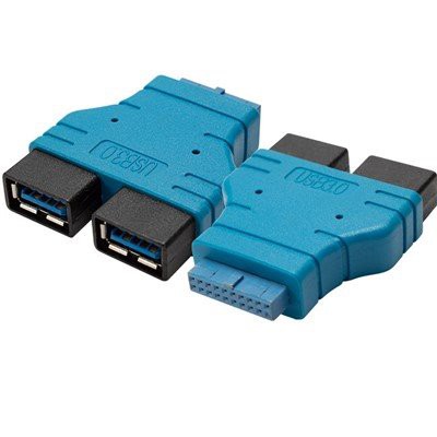 Plak Mè 20pin Fi Pou Doub USB3.0 Fi Adaptè
