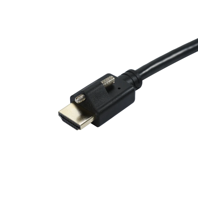 Customized HDMI To HDMI Adapter Cable With Screw Nut